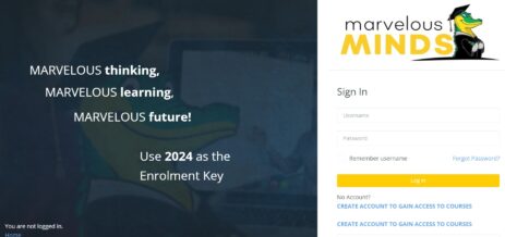 Marvelous Minds Registration Page New