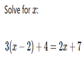 Solve for x 2