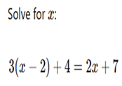 Solve for x 2