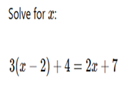 Solve for x 2